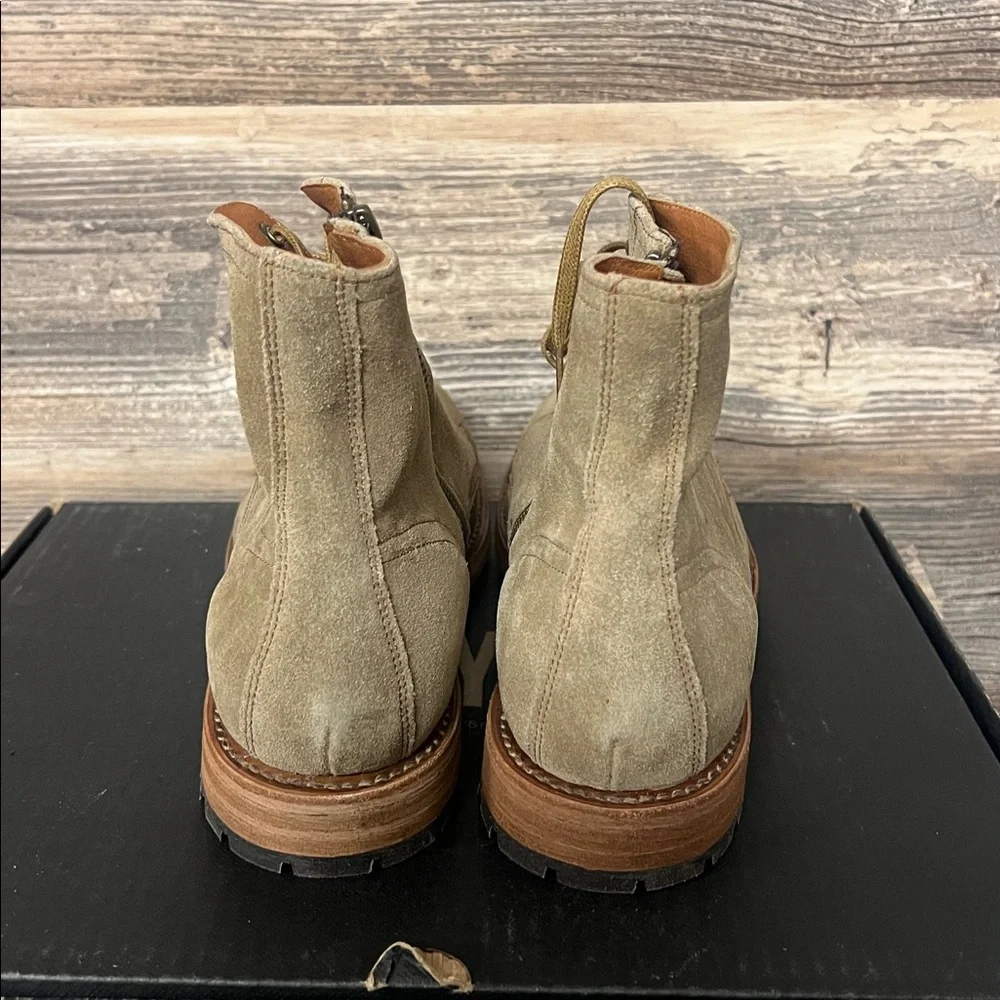 FRYE Bowery Lace Up Suede Boots in Ash NIB